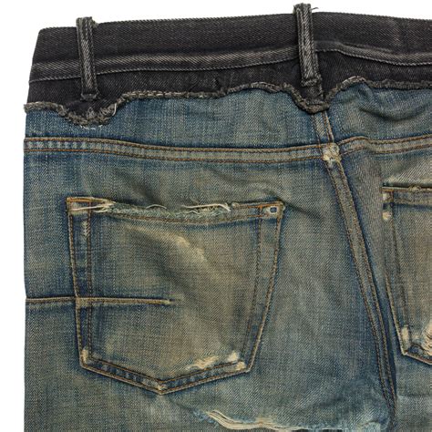 dior ripped jeans mens|Dior cummerbund jeans.